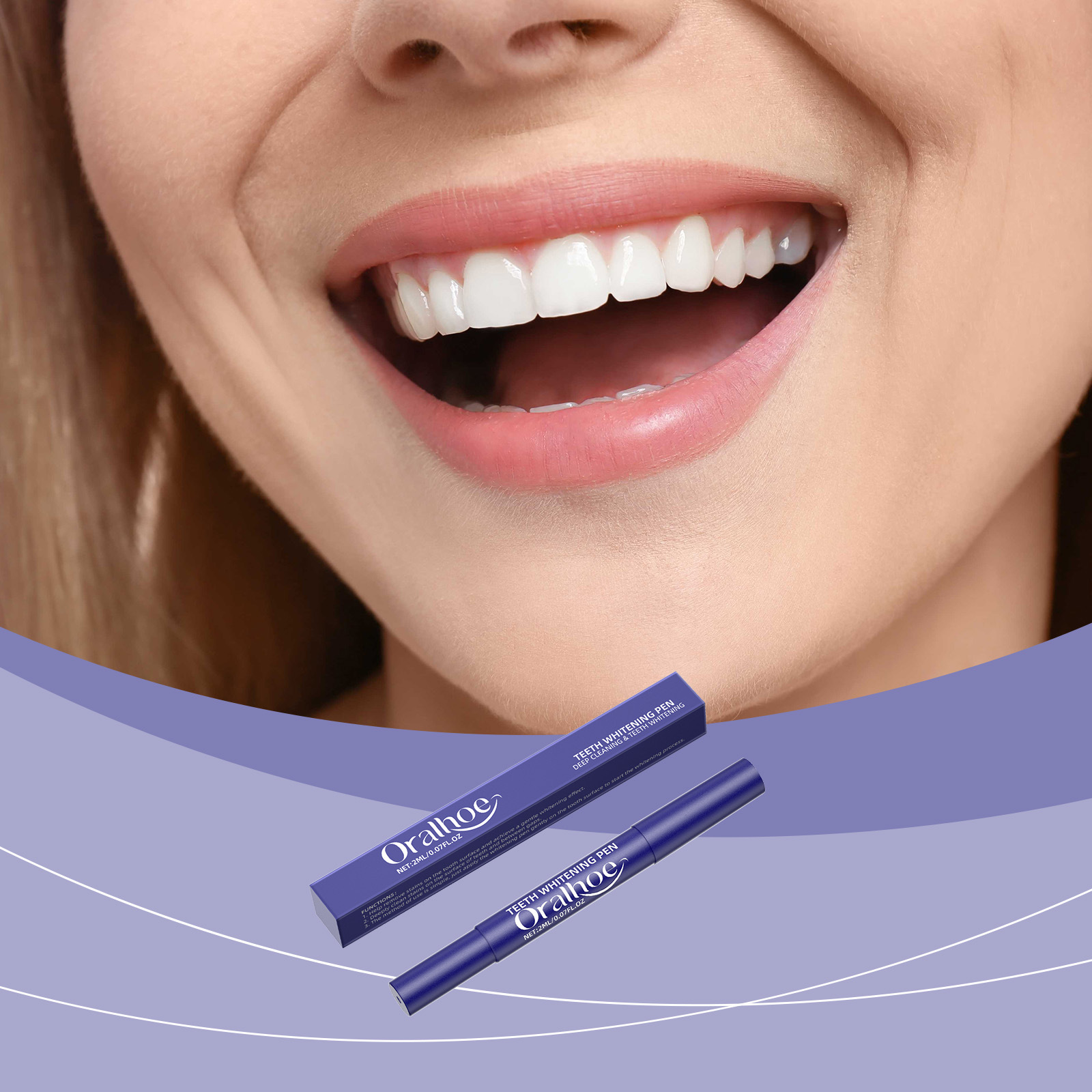 ORALHOE Teeth Whitening Gel Pen Portable Household Daily Gentle Cleaning Teeth Gel Pen
