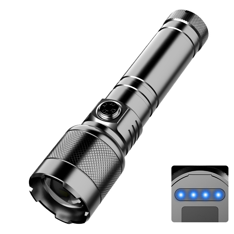 Ejecución de volumen entrega de una pieza pequeña linterna de aleación de aluminio lámpara láser cuentas de pantalla de potencia linterna transfronteriza nuevo producto al por mayor