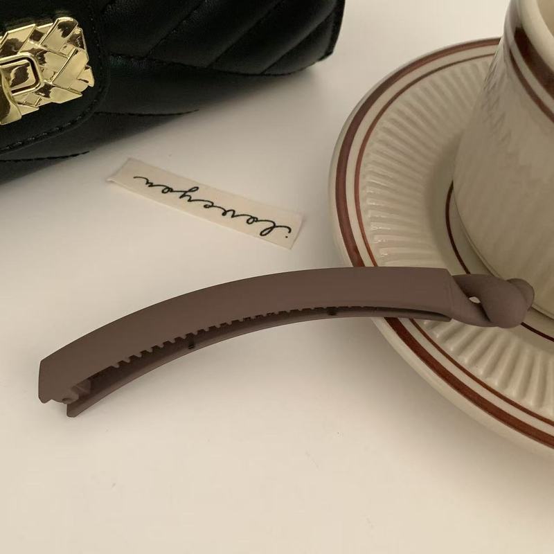 空気の質感のフロストヘアピンの新型カレー系のシンプルな風のバナナのクリップの少女の百合の後頭部の髪のテールクリップ|undefined