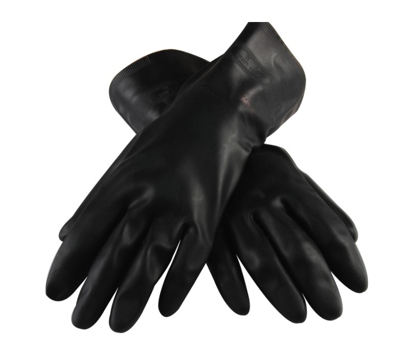 MAPA玛帕 TECHNIC401氯丁橡胶植绒防化手套 汽车机械制造化工行业