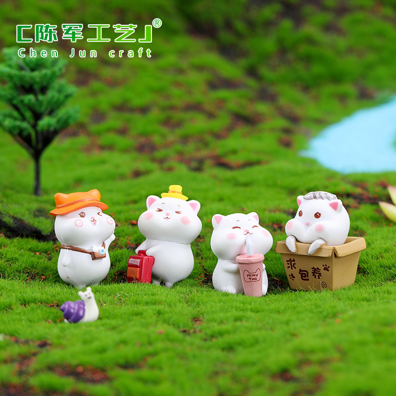 Nueva decoración de jardinería de micro paisaje gato lindo Daisy todos los días accesorios de decoración de paisajismo de bricolaje artesanías de pvc al por mayor