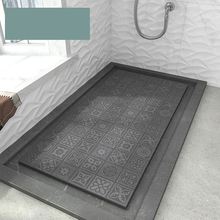 淋浴房地板石洗澡防滑垫脚卫生间浴室间脚踏大理石拉槽板瓷砖凹凸