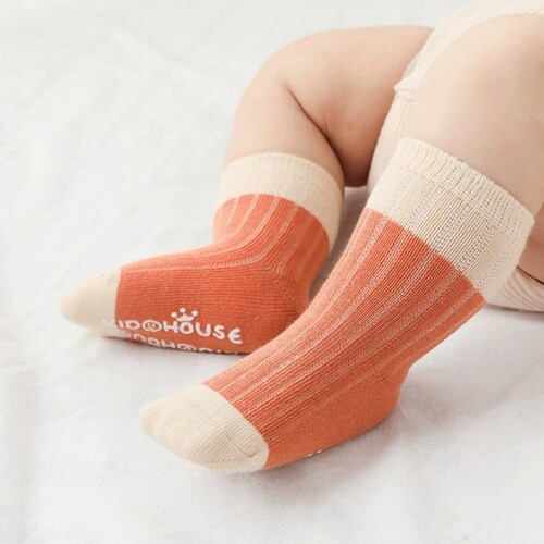 Baby socks for autumn and winter cotton for newborn boys and girls loose socks for toddlers without bones, mid-tube socks soft