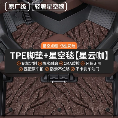 Modelə uyğun ayaqaltı | coverage TPE floor mats - double-layer-luxury-modeloriginal-factory-grade-tpe-floor-mats-starry-sky-carpet-nebula-coffee-please-specify-vehicle-model-in-the-comments