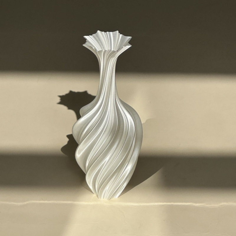 3D Printed Abstract Vase Twisted Retro Flower Arrangement Decorative Ornament Nordic Minimalist Ins Style Light Luxury Ceramic Flower