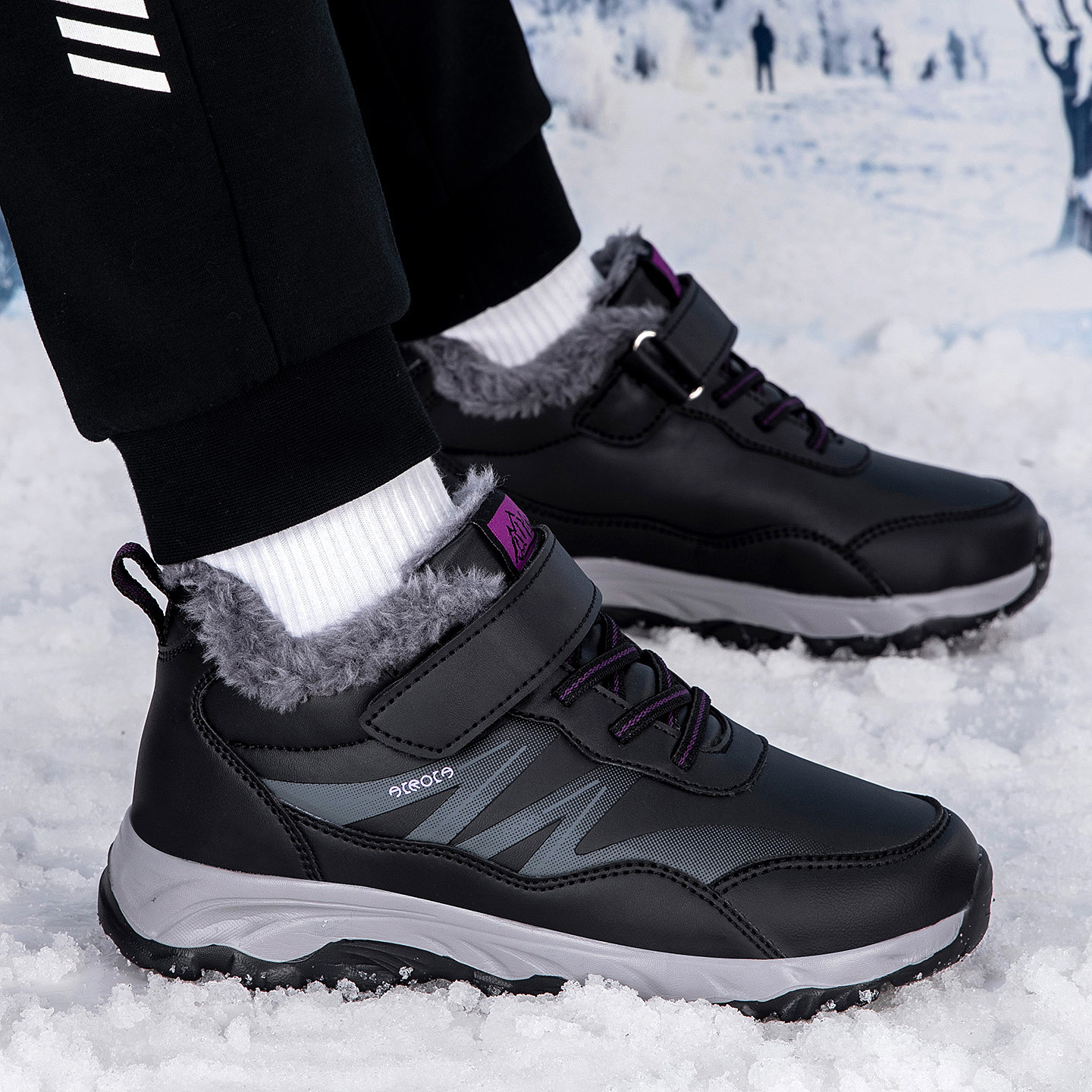 Zapatos de invierno para ancianos, botas de nieve del noreste, zapatos de invierno para mujeres, nuevos zapatos de algodón de invierno a prueba de agua y antideslizante.