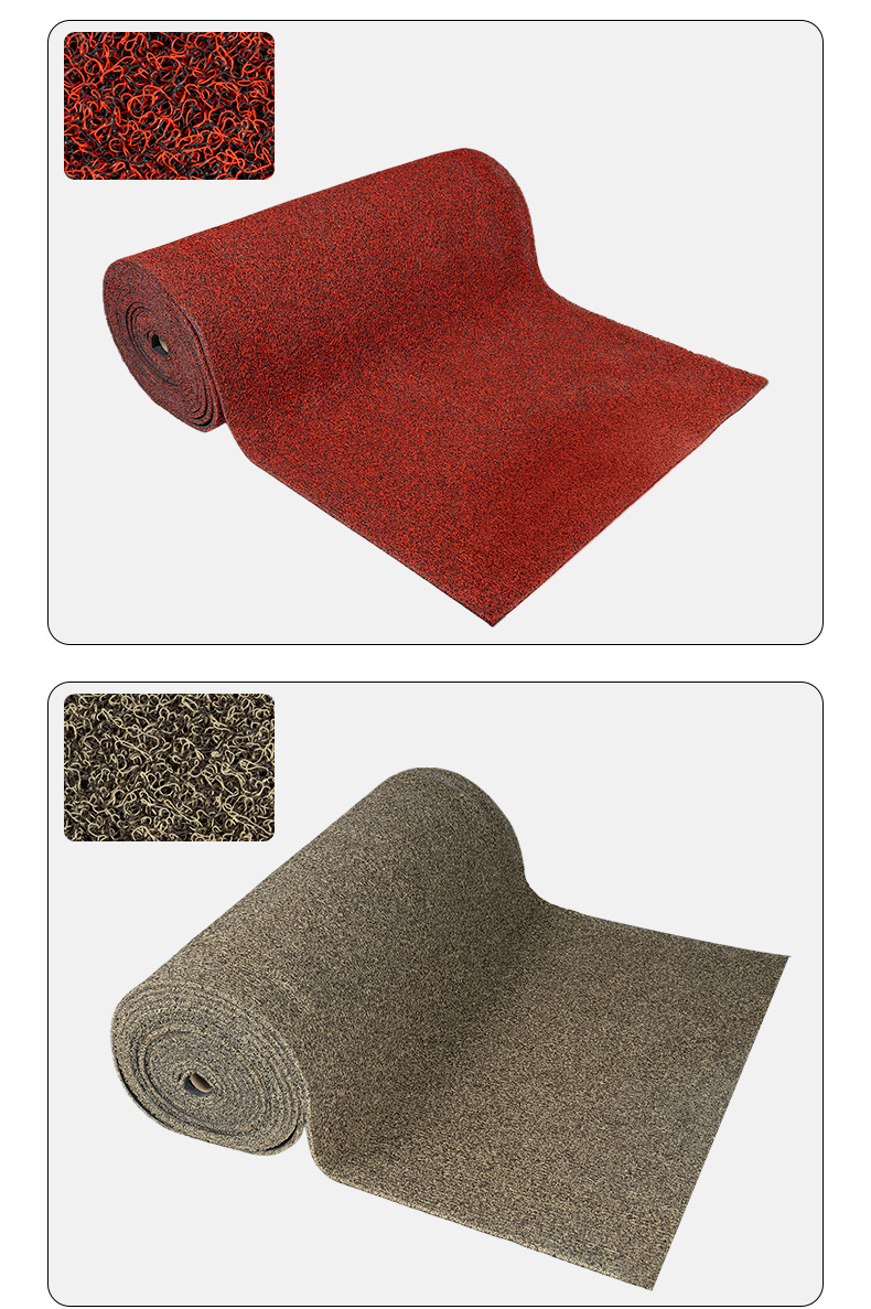 Universal Pvc Car Floor Mats, Encrypted Flat-Bottomed Wire Loop Roll Material, Can Be Cut, Non-Slip, Thickened, Waterproof Mats for Cross-Border Sales