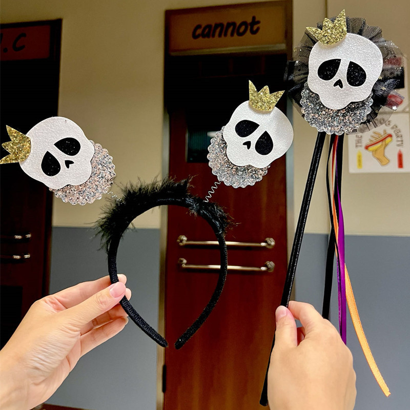 2025 クロスボーダー新ホット販売ハロウィンヘッドバンドヘアアクセサリー鬼祭りパーティーパーティー装飾ホリデー小道具頭飾り|undefined