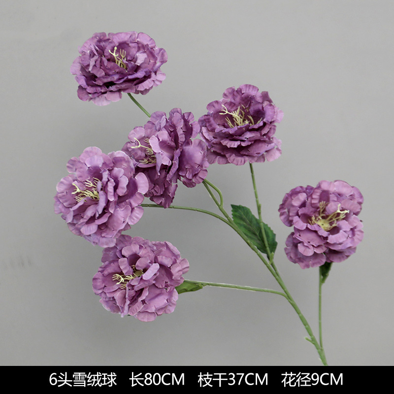 紫色仿真花婚庆假花绣球花插花婚礼花艺花材绢花装饰布置花批发热|undefined