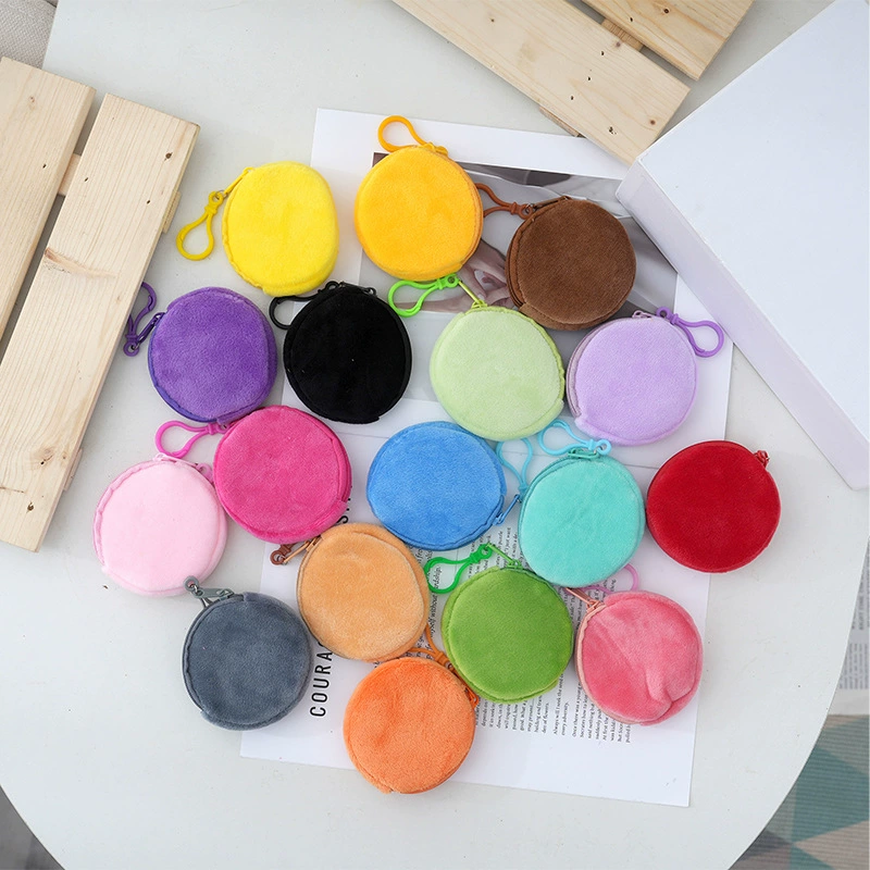 Фруктовый цвет плюшевый круглый кошелек брелок для ключей милый кошелек женский сертификат карточка сумка простой монета сумка оптом