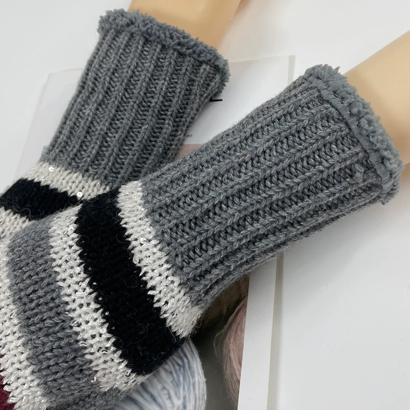 Demi-season warm gloves, travel keep warm woolen knitted dress, European style