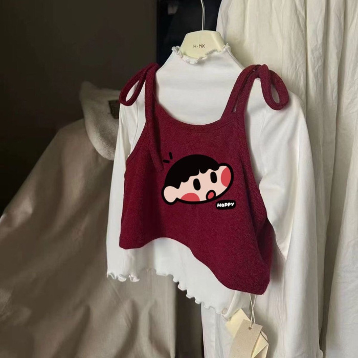 흰색 밑단 셔츠 + 빨간색 조끼 [행복한 크레용신짱]