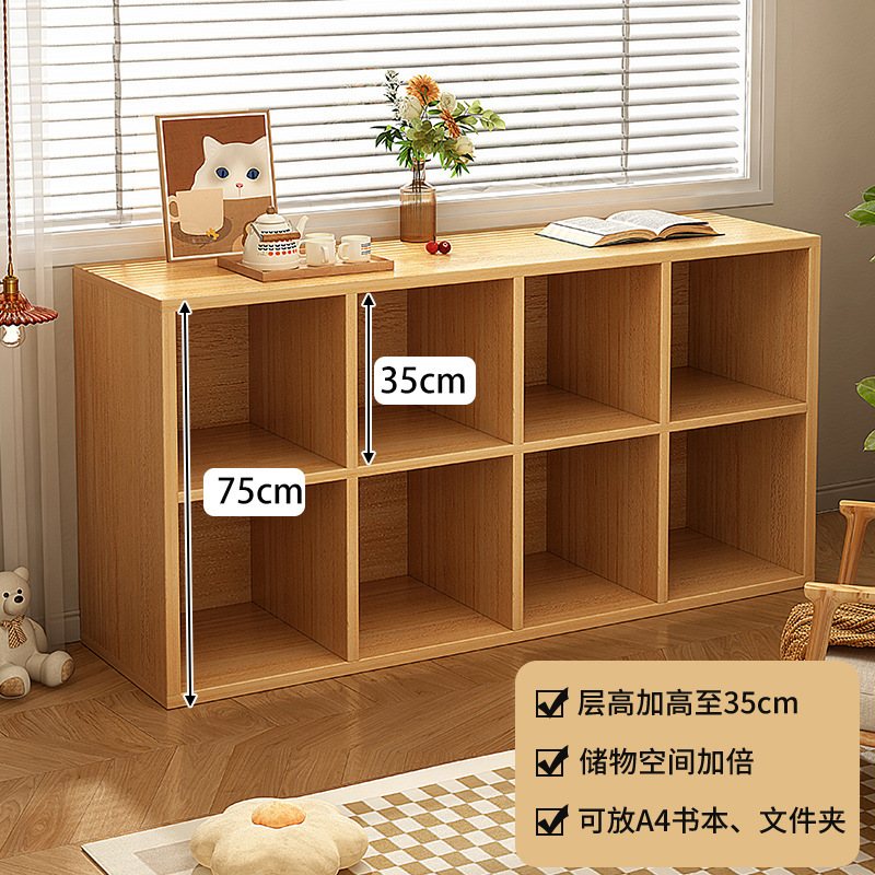 本棚収納ラック床置き格子キャビネット本棚家庭用自由組み合わせ収納キャビネット8コンパートメントキャビネットローキャビネット収納キャビネット|undefined