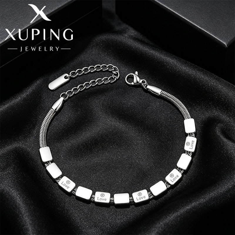 Pulsera de Cadena de Serpiente Cuadrada de Acero Inoxidable, Galvanizado, para Mujer y Regalo