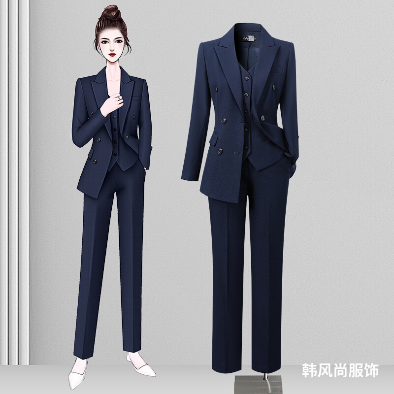 Suit suit Women's Spring and Autumn Professional Dress Fashion Temperament Suit Vest Workplace Work Interview Manager Work Clothes Suit suit Women's Spring and Autumn Professional Dress Fashion Temperament Suit Vest Workplace Work Interview Manager Work Clothes