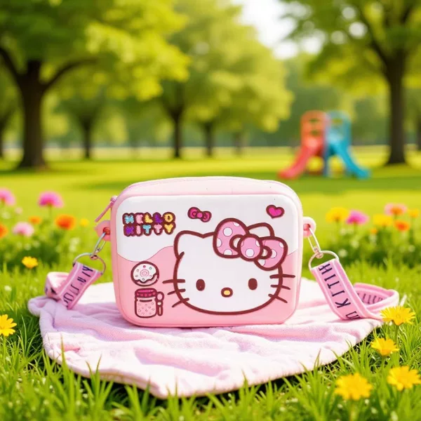 Children's Crossbody Bag Cartoon Cat Silicone Coin Purse Girl's Cute Handbag Childlike Waterproof Mini Wallet