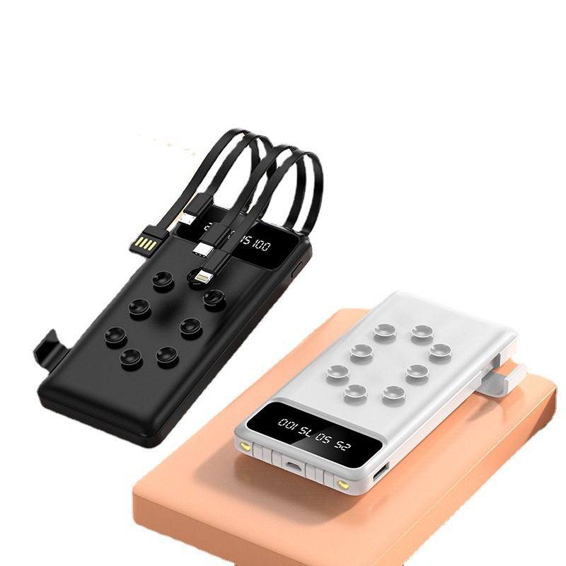 Cuatro líneas de alimentación portátil al aire libre varios teléfonos móviles cargadores universales bracket chuck 5w potencia batería de litio