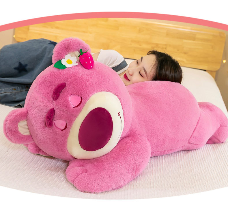 Strawberry bear face pillow_16