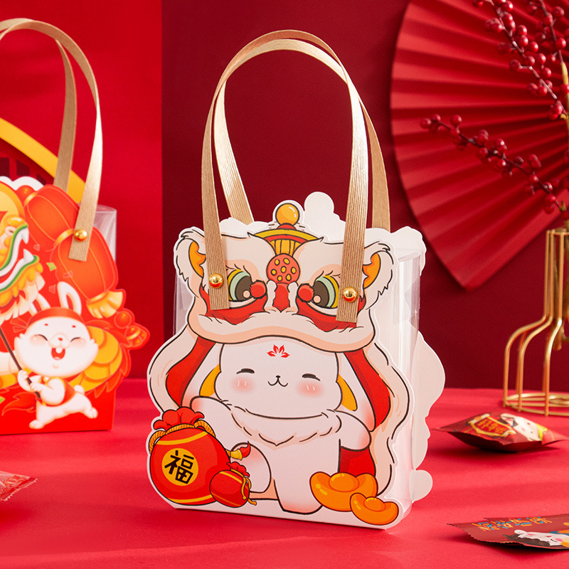 2024 Transparent Glutinous Rice Boat Packaging Box Candy Cookies Snowflake Crispy Nougat Chocolate Packing Box