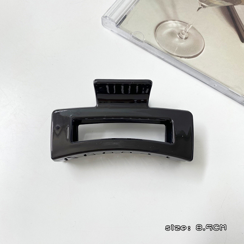 Accesorios para el cabello de pinza de tiburón de acrílico grande de Corea, clip de agarre para el cabello de disco simple, tocado de horquilla de cabeza femenina al por mayor