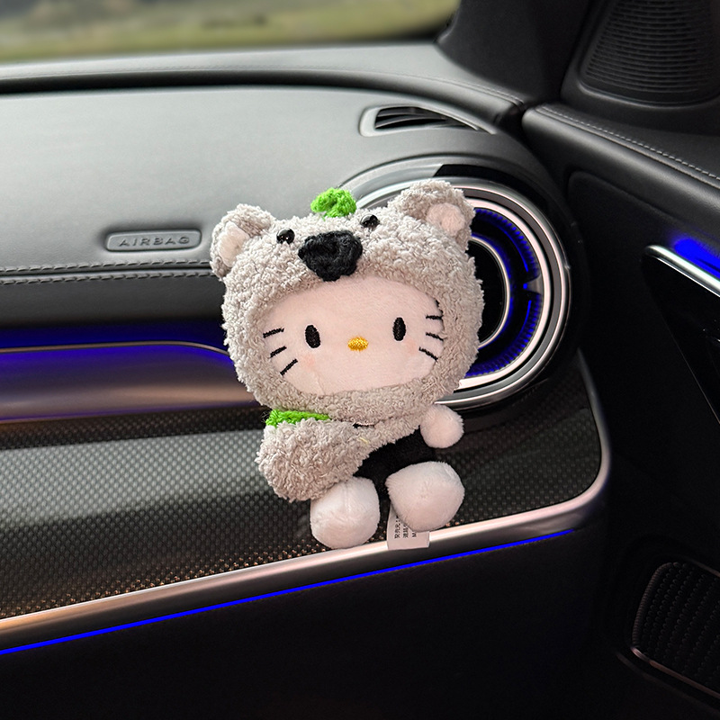 Cute Kitty automóvil ventilación perfume decoración 2025 nuevo creativo adorable muñeca de peluche para automóviles adornos