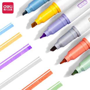 Deli S745/S747 Лумпер студент студент Making Notes Crossing Key Notes Pen Leaming Fluorescence Strap