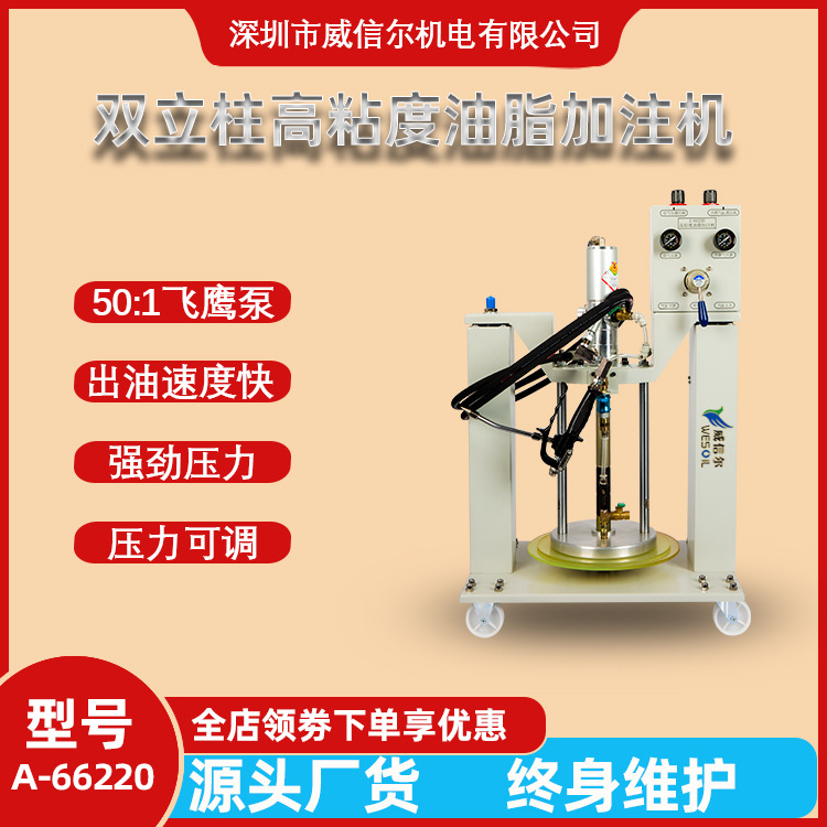 气动双立柱注油机 高粘度油脂加注 高压动力强劲厂货直销送黄油枪