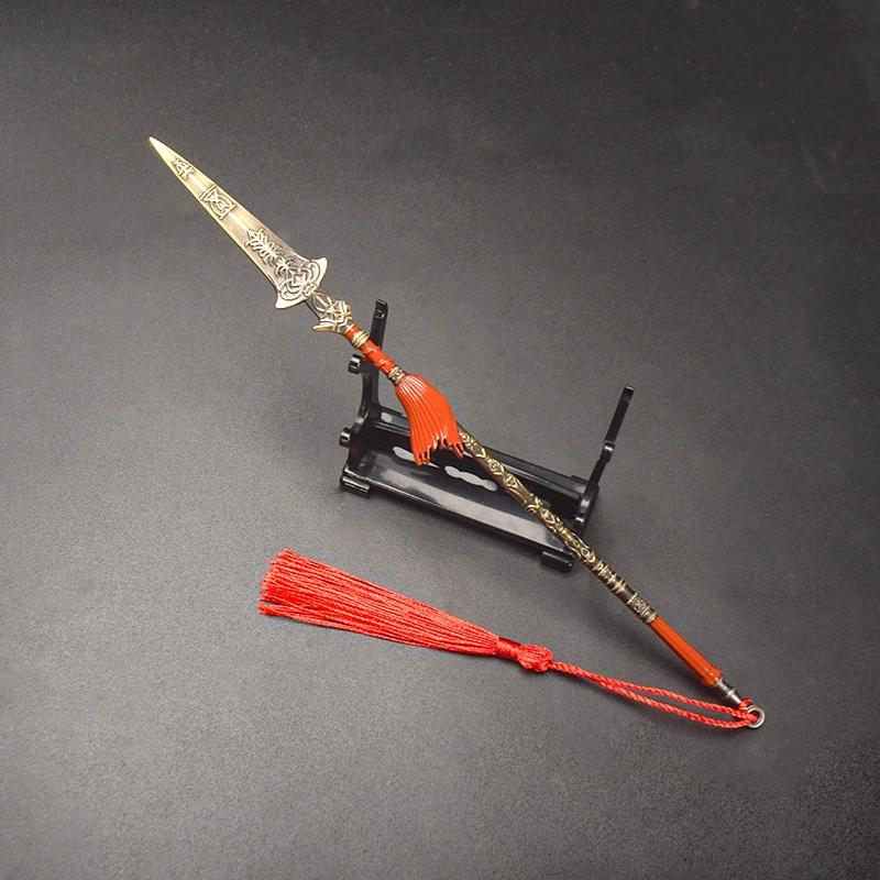 Anime game peripheral weapon with a 22cm alloy model weapon ornament keychain