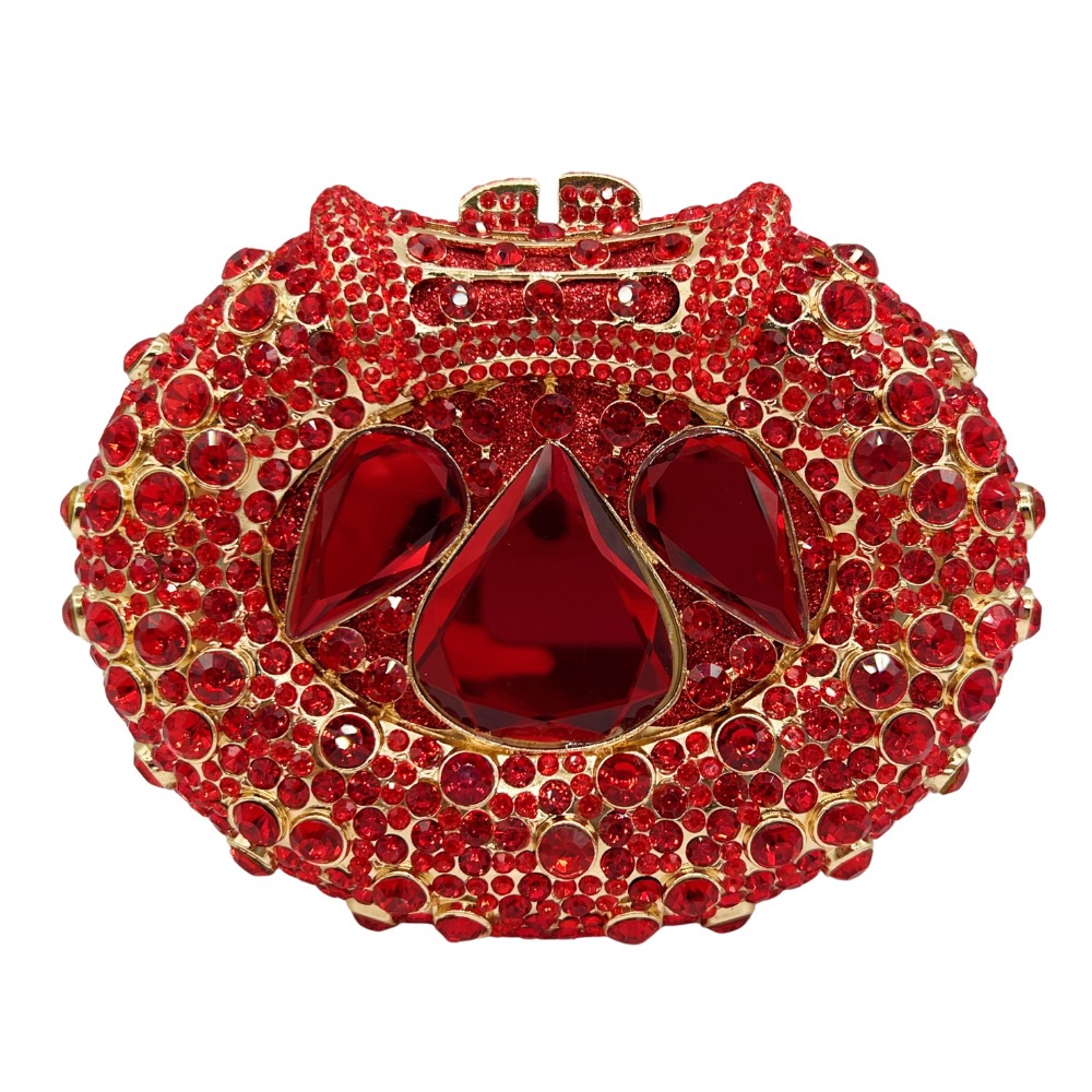 Clutch nuevo cristal lleno de diamante bolso de mano de cena bolso de diamante hueco bolso de hombro bolso de noche bolso de cadena de mujer