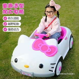 Kitten Kidsren's Electric Car Four-Wheel Tthello Male and Female Early Education Kt7 Swing Ah12Vkiy Baby Toy Car