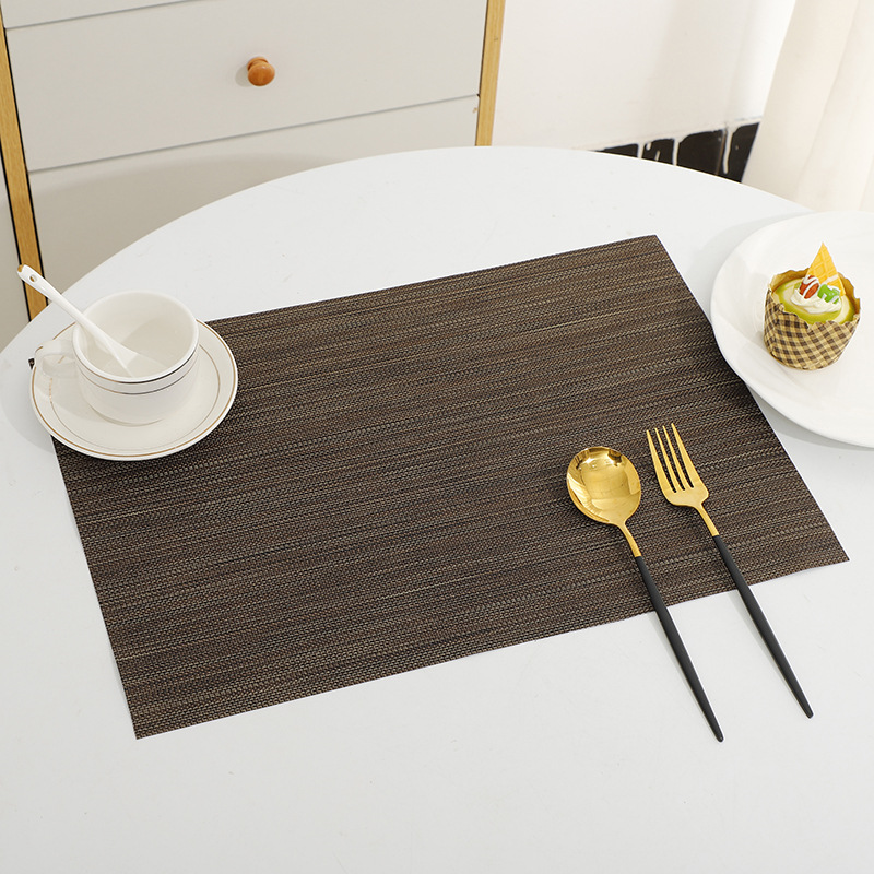 跨境专供餐垫PVC编织餐垫21系列特斯林餐垫餐厅防水餐桌垫现货详情7