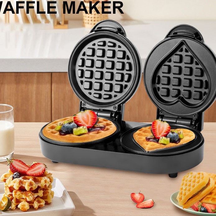 Máquina de desayuno en casa transfronteriza europea máquina de gofres pequeña conveniente mini máquina de pastel redondo en forma de corazón archivo de pastel eléctrico image 4