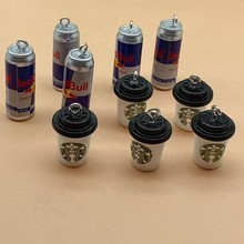 手工DIY饰品钥匙拉链头配件易拉罐饮料迷你瓶子星爸爸咖啡耳环挂