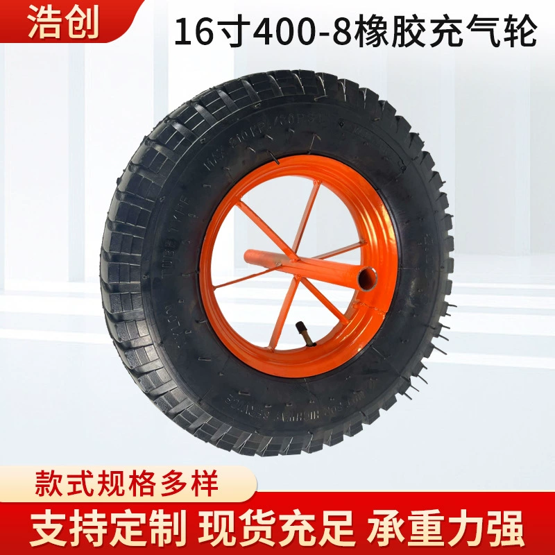 Оптовая 16-дюймовая 400-8 резиновая надувная колесная тележка склад грузовик инструмент автомобиль 16-дюймовое резиновое Надувное колесо