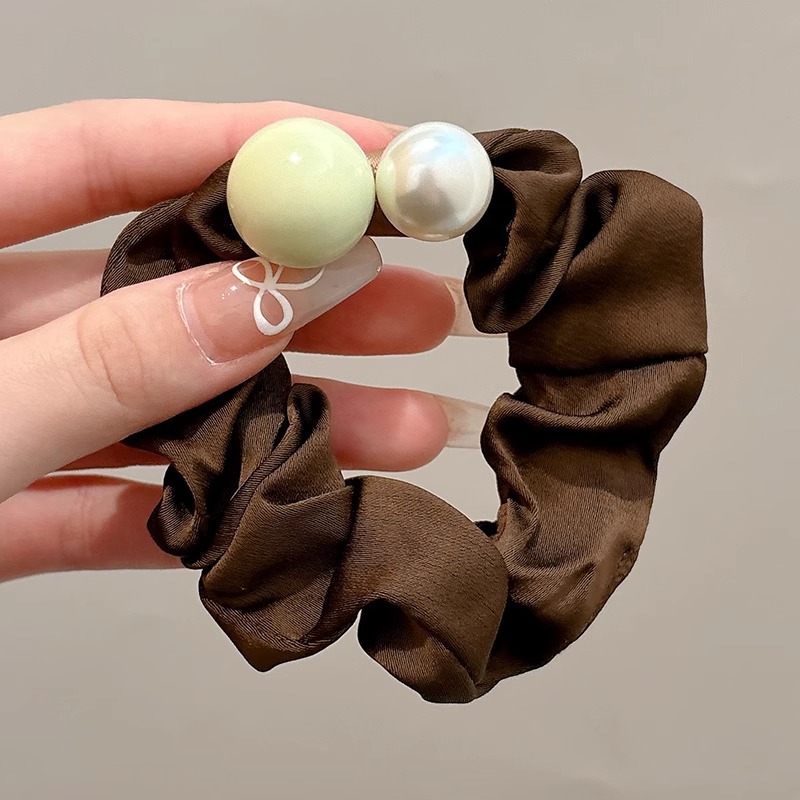 Satín anillo de cabello de intestino grueso femenino coreano de alto nivel retro sensación de cabello de cabello de cinta de goma almohada de cabello adornos de cabello