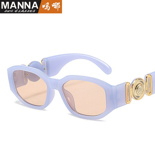 Cross-border new small frame sunglasses for women, retro polygonal trendy sunglasses for men, driving, disco, street photography, glasses