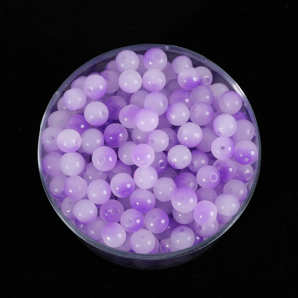 9 purple and 8mm in total 200 pieces, 2 packs, beaded wire