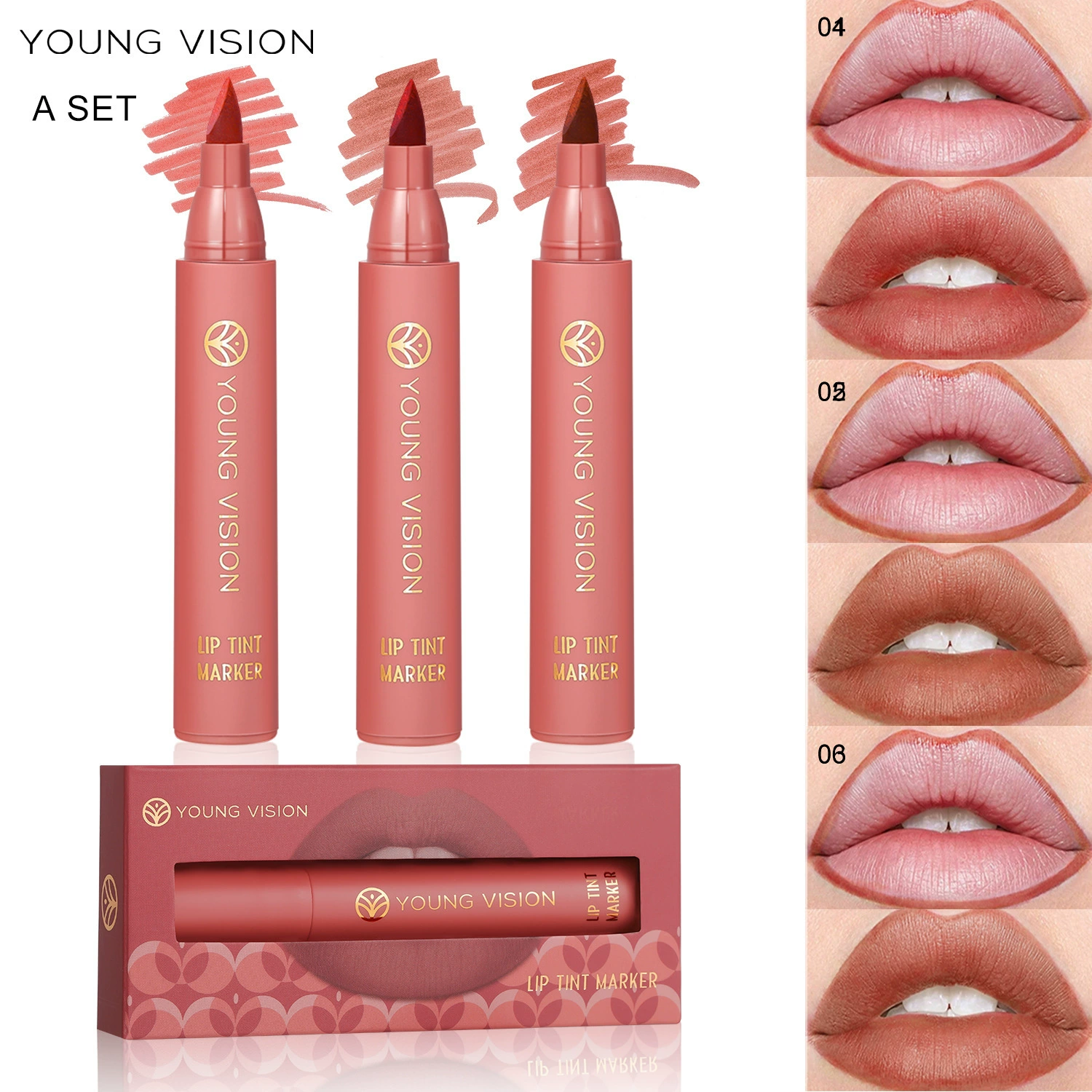 УЛЫБКА LIP balm молодёж, помада, набор, 3 цвета