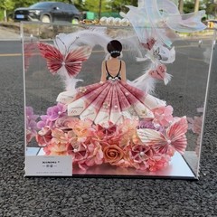 婚纱公主卡母亲节女神背影有钱花材料包送闺蜜女友生日情人节礼物