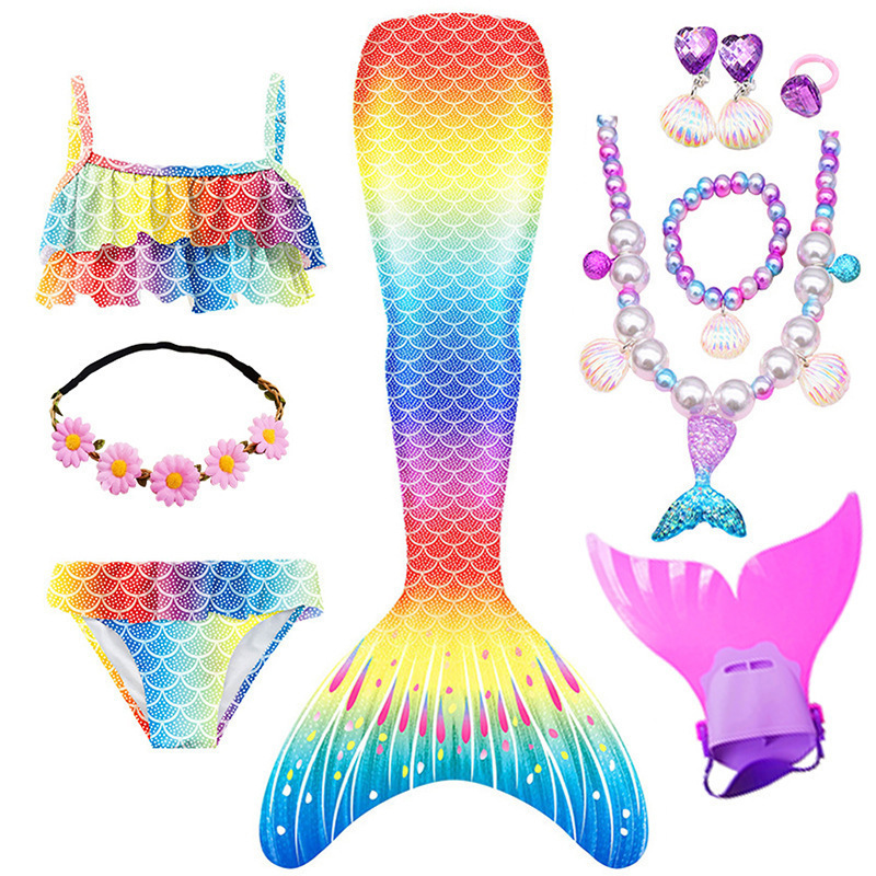 밝고 몽환적인 3종세트 + 오리발 + 헤어 액세서리 + 목걸이 5종세트