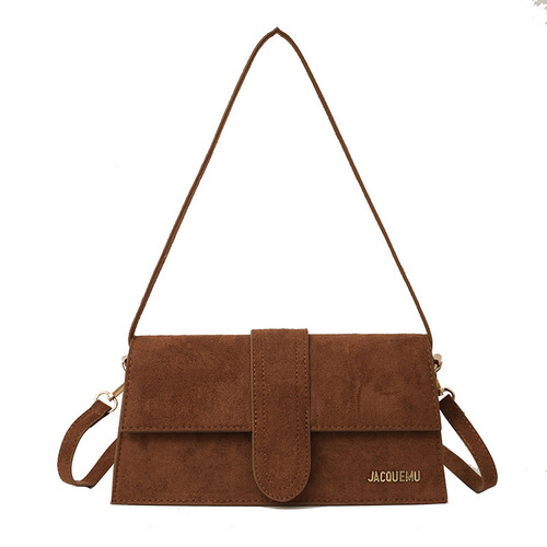 This year's popular frosted armpit bag  new winter Internet celebrity trend versatile one-shoulder textured letter crossbody women's bag