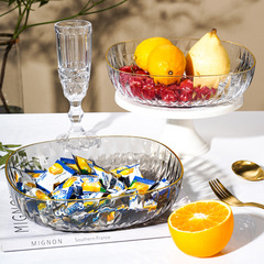 Luxury Fruit Plate for Home Use, Transparent Coffee Table Snack Dried Fruit Plate, European Salad Bowl Plastic Candy Plate 