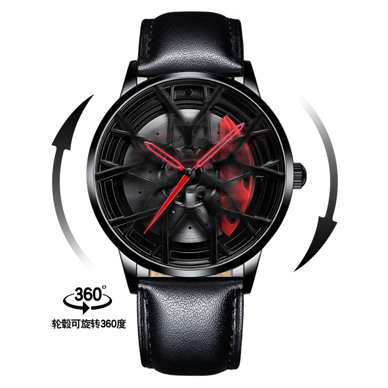 Svj reloj hombres importados original movimiento rueda cubo reloj hueco tridimensional freno disco impermeable forjado modificado impermeable