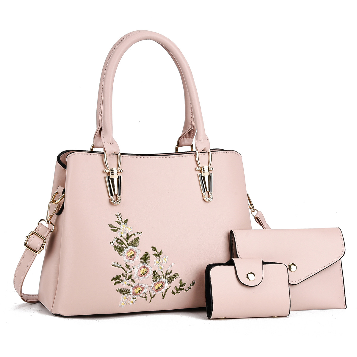 Bolsa de impresión de estilo nacional de tres piezas, bolsas de mano, bolsas de madre, bolsas de hombro, bolsas transfronterizas.