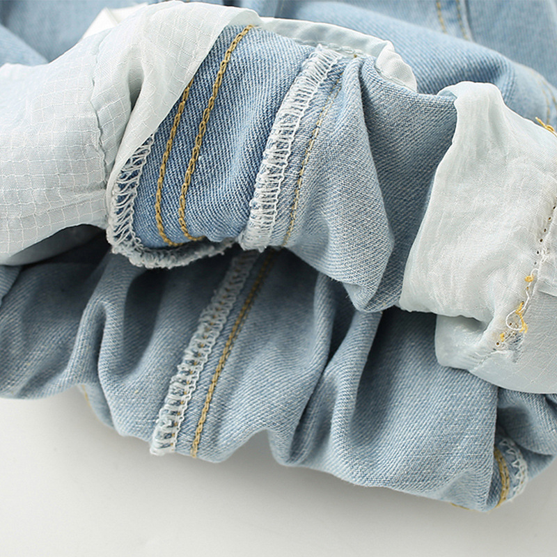 Malwee muchachos pantalones vaqueros del verano nuevos europeos y americanos de los niños cintura elástica casuales guapos ropa image 4