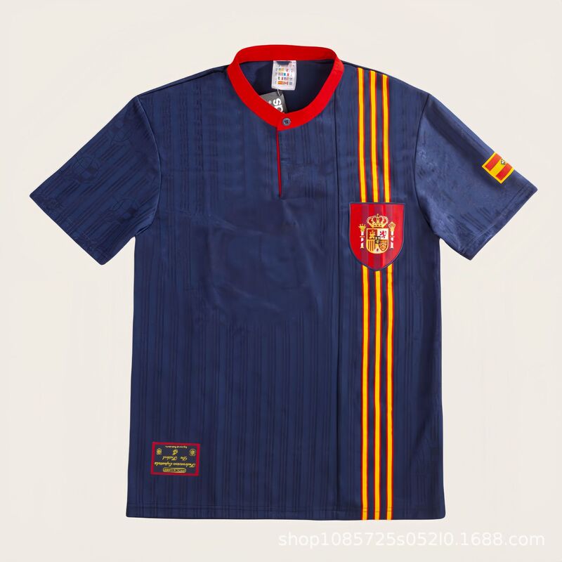 レトロサッカーユニフォームアルゼンチンスペインポルトガルフランスイングランドファン代表チームジャージTシャツトップ|undefined