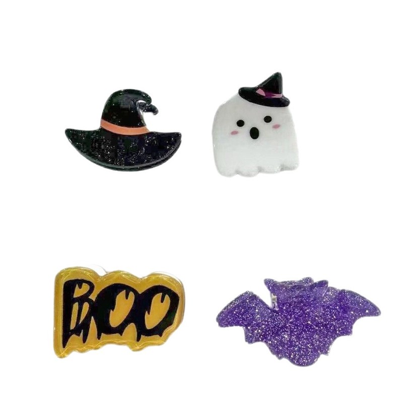 クロスボーダーハロウィン小型クリップゴーストバットハロウィンハットフラットクリップ子供用前髪サイドヘアクリップ|undefined