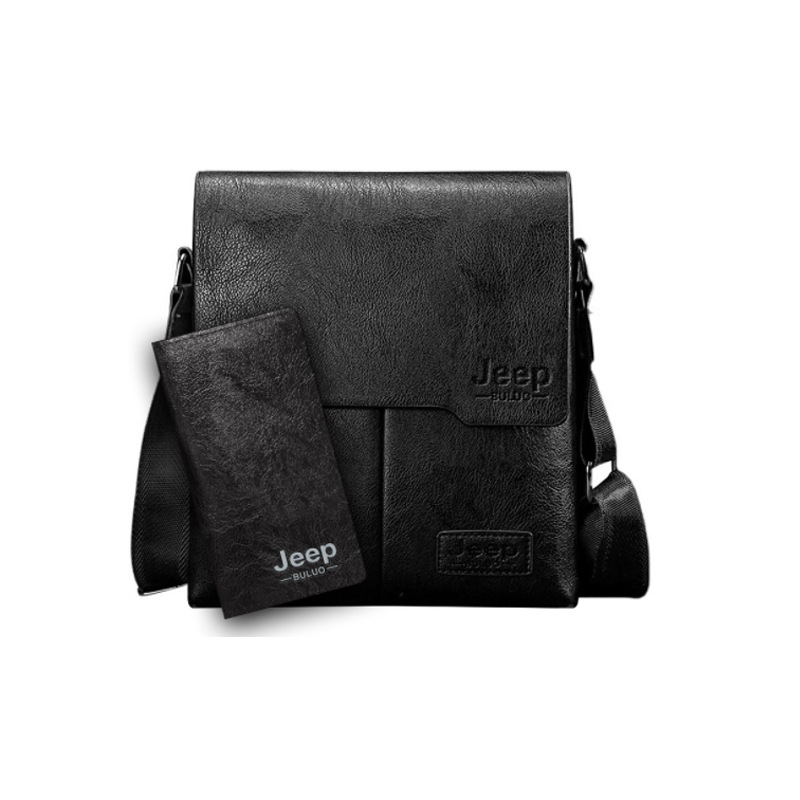 Bolso de Hombro Cruzado para Hombre de Piel PU Impermeable para Uso Diario
