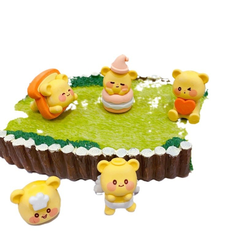 Nuevo oso de mantequilla de dibujos animados bolsas ciegas lindas borradoras de borradoras de estudiantes caja ciega limpia