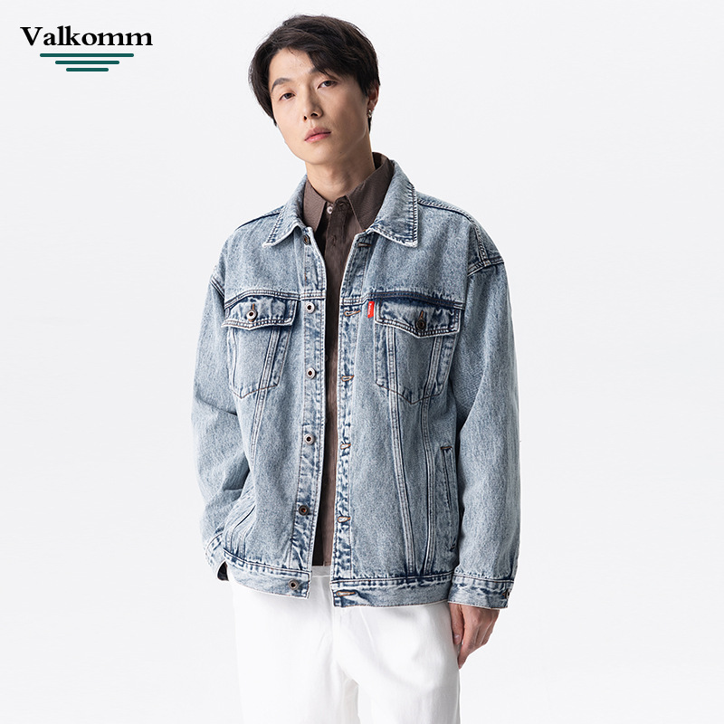 Laikemian 2025 Autumn New American High Street Retro Jacket High-End Casual Denim Jacket for Men